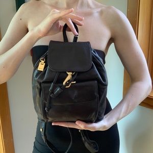 NWT Dark Brown Bloomingdale's Mini Backpack